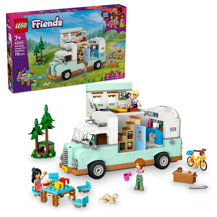 LEGO Friends 42663 Caravana de la Amistad, Juego de Construcción de 778 Piezas para Niños y Niñas a Partir de 7 Años