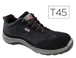 Deltaplus Zapatos de seguridad Asti piel serraje afelpado suela composite negro talla 45 Norma EN ISO 20345 S1PS