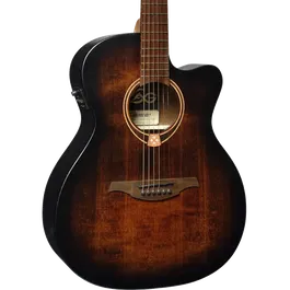LAG Tramontane 70 A/E Guitarra Acústica Electroacústica Auditorium Cutaway Black & Brown Burst