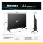 Hisense 40A4Q Smart TV LED Full HD 40" (101.6 cm) | HDR10, WiFi, VIDAA U8.5, 2x HDMI, Negro