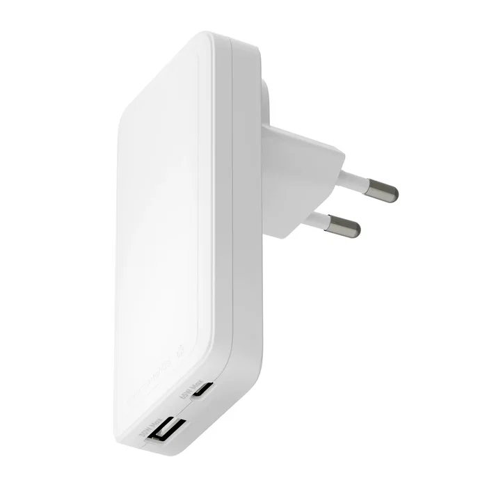 Dbramante1928 CHSLEUWH7200 Cargador de Pared Universal AC Blanco 65W, 1 Puertos USB-A y 1 Puerto USB-C