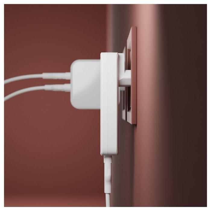 dbramante1928 Cargador USB-C 65W + USB-A 30W Slim Pro-EU/US Blanco