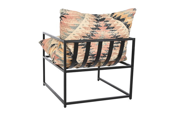 DKD Home Decor Butaca Folk Multicolor Negro 70 x 75 x 85 cm