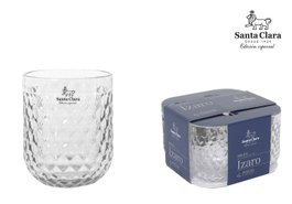 Inde Set 4 Vasos Transparentes Izaro, 270 cc, 7.5x7.5x9 cm (3 Cajas)