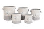 DKD Home Decor Set de 5 Cestos para la Ropa en Poliéster