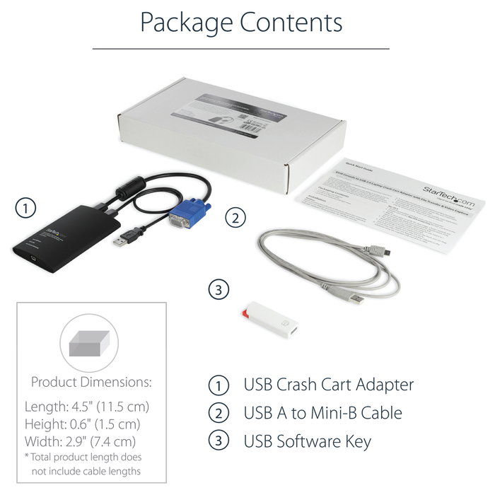StarTech Adaptador Crash Cart USB con Transferencia de Ficheros y Captura de Vídeo Full HD Negro StarTech Adaptador Crash Cart USB con Transferencia de Ficheros y Captura de Vídeo Full HD Negro