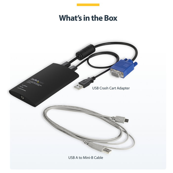 StarTech Adaptador Crash Cart USB con Transferencia de Ficheros y Captura de Vídeo Full HD Negro StarTech Adaptador Crash Cart USB con Transferencia de Ficheros y Captura de Vídeo Full HD Negro