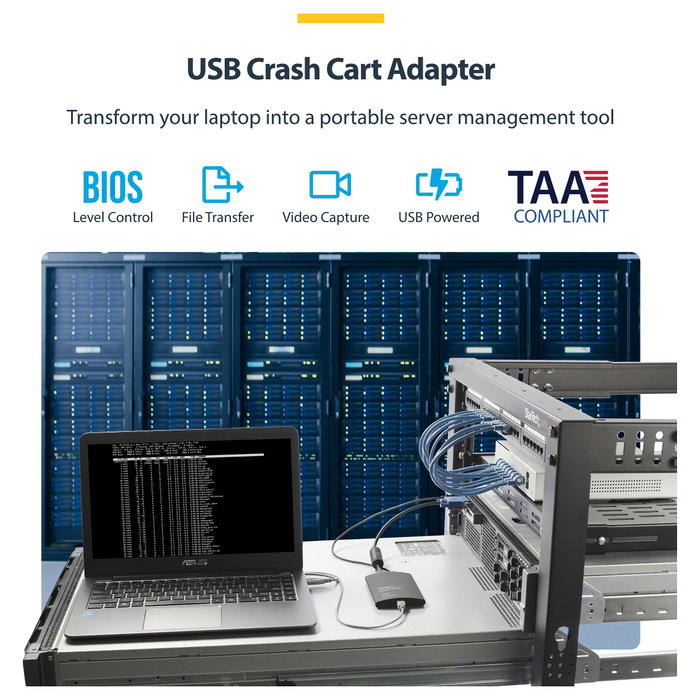 StarTech Adaptador Crash Cart USB con Transferencia de Ficheros y Captura de Vídeo Full HD Negro StarTech Adaptador Crash Cart USB con Transferencia de Ficheros y Captura de Vídeo Full HD Negro