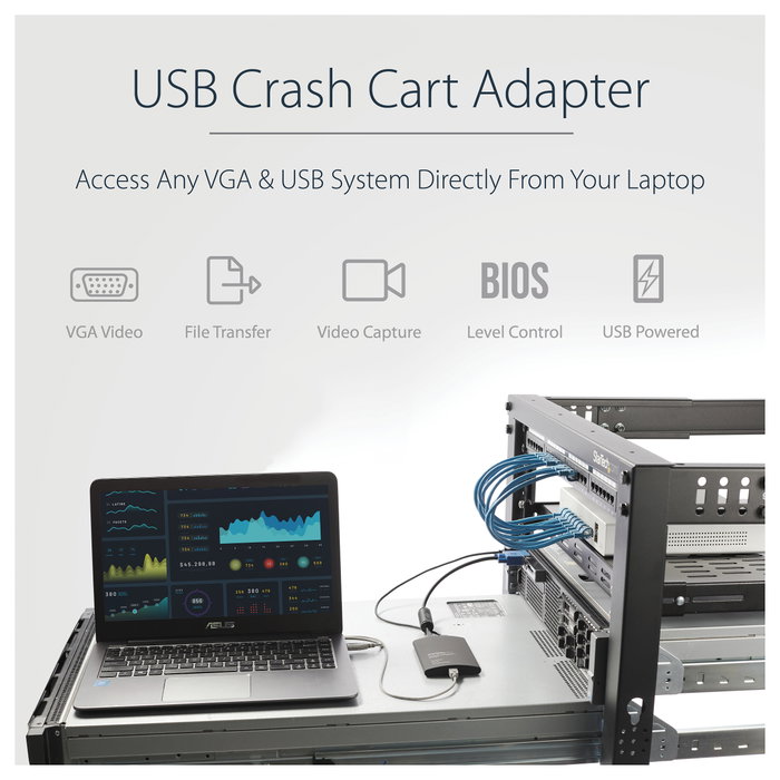 StarTech Adaptador Crash Cart USB con Transferencia de Ficheros y Captura de Vídeo Full HD Negro StarTech Adaptador Crash Cart USB con Transferencia de Ficheros y Captura de Vídeo Full HD Negro
