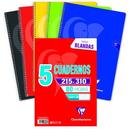 Bloc Clairefontaine Mimesys Fº 80H 4X4 90G Colores Vivos Pack De 5 (Set de 4)
