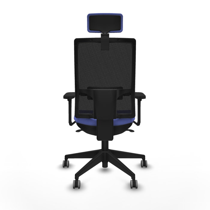 PIQUERAS Y CRESPO Silla de oficina Horna con mecanismo Sincro, Azul claro y Negro
