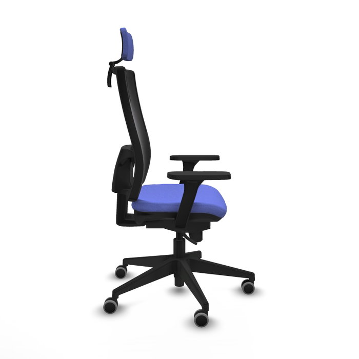 PIQUERAS Y CRESPO Silla de oficina Horna con mecanismo Sincro, Azul claro y Negro