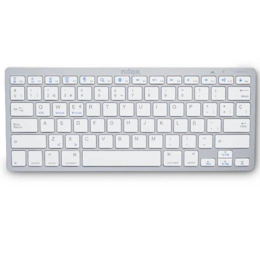 Nilox NXKB01S Teclado Bluetooth Español Blanco Inalambrico 10m 14 Teclas Multimedia Nilox NXKB01S Teclado Bluetooth Español Blanco Inalambrico 10m 14 Teclas Multimedia