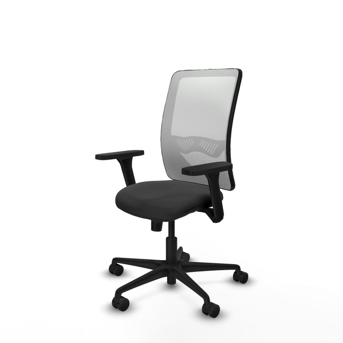 PIQUERAS Y CRESPO Silla de oficina Zulema con mecanismo Sincro, Gris oscuro y Blanco PIQUERAS Y CRESPO Silla de oficina Zulema con mecanismo Sincro, Gris oscuro y Blanco