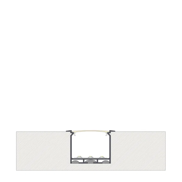 KIMERA Perfíl Aluminio HEDE Anodizado Plata con Difusor Opal, Tapones y Clips Sujección 2,02M KIMERA Perfíl Aluminio HEDE Anodizado Plata con Difusor Opal, Tapones y Clips Sujección 2,02M