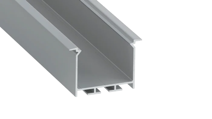 KIMERA Perfíl Aluminio HEDE Anodizado Plata con Difusor Opal, Tapones y Clips Sujección 2,02M KIMERA Perfíl Aluminio HEDE Anodizado Plata con Difusor Opal, Tapones y Clips Sujección 2,02M