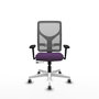 PIQUERAS Y CRESPO Silla de oficina Motilla con mecanismo Sincro/Traslack, Morado y Gris