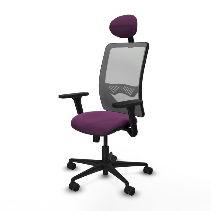 PIQUERAS Y CRESPO Silla de oficina Zulema con mecanismo Sincro, Morado y Gris