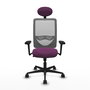 PIQUERAS Y CRESPO Silla de oficina Zulema con mecanismo Sincro, Morado y Gris