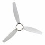 Edm Ventilador de techo Kara ø132cm Blanco/Negro con luz LED 3CCT