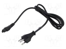 POS Cable de alimentación H03VV-F 3x0,75mm2 con conector IEC C5 hembra y SEV-1011 (J)