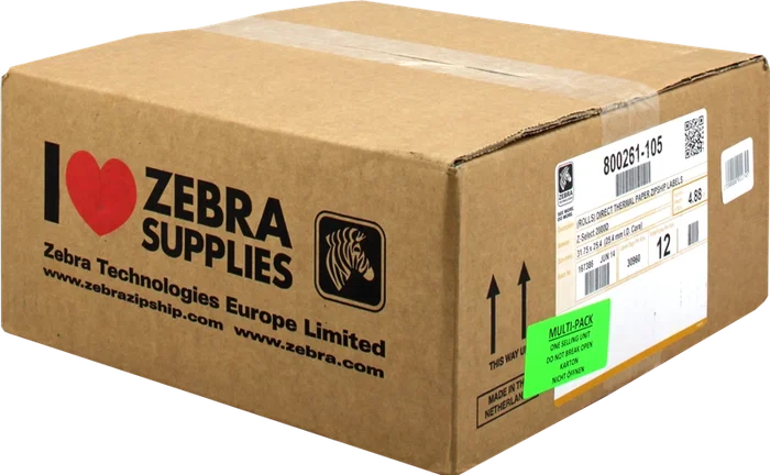 Zebra Z-Select 2000D Etiquetas Térmicas 31,75 x 25,4 mm Blanco 12 Rollos 2580 Et./Rollo