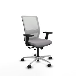 PIQUERAS Y CRESPO Silla de oficina Haches Gris y Blanco
