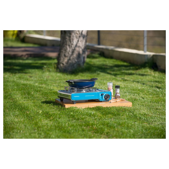 CAMPINGAZ Camp Bistro DLX Stopgaz Parrilla Portátil 1 Zona Butano 2200W 1,9 kg Azul y Plata