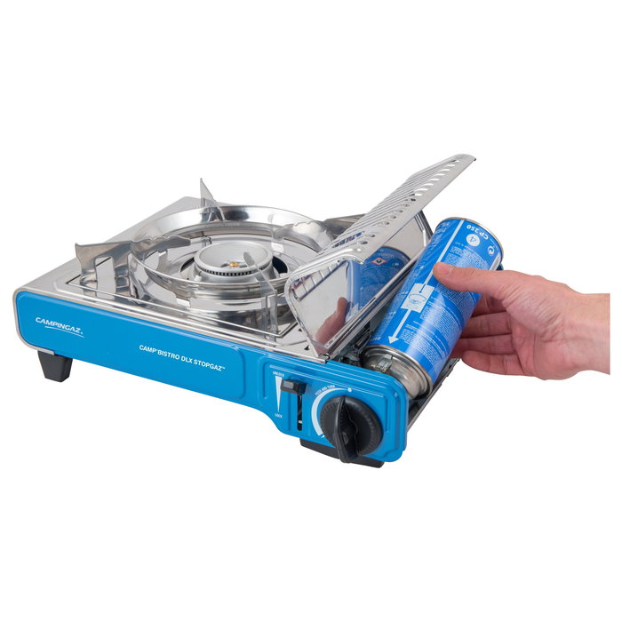 CAMPINGAZ Camp Bistro DLX Stopgaz Parrilla Portátil 1 Zona Butano 2200W 1,9 kg Azul y Plata