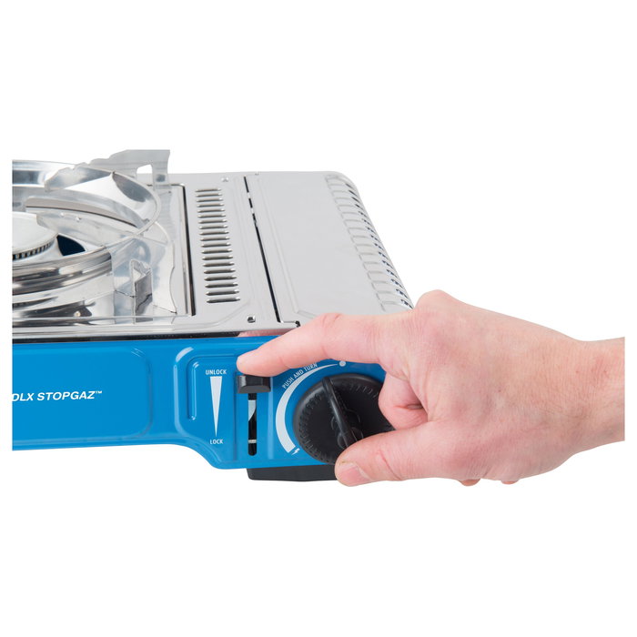 CAMPINGAZ Camp Bistro DLX Stopgaz Parrilla Portátil 1 Zona Butano 2200W 1,9 kg Azul y Plata