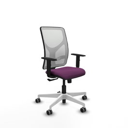 PIQUERAS Y CRESPO Silla de oficina Motilla con mecanismo Sincro, Morado y Blanco