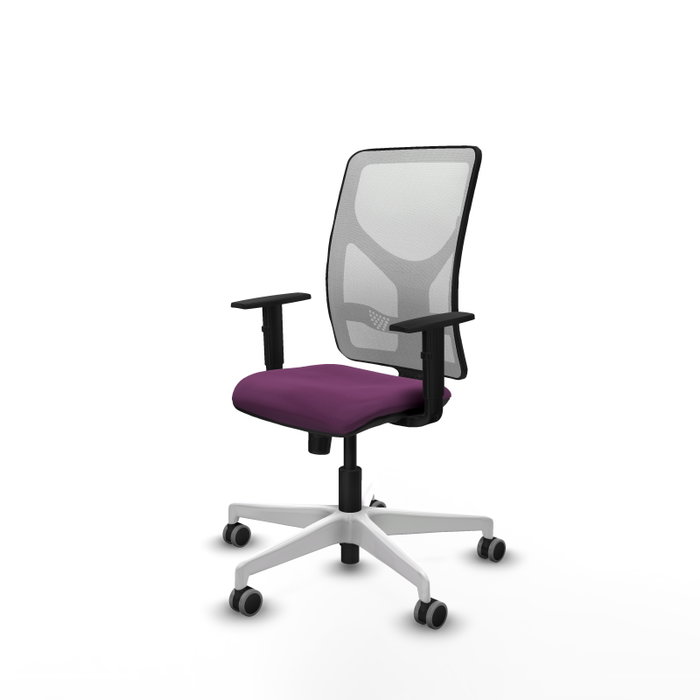 PIQUERAS Y CRESPO Silla de oficina Motilla con mecanismo Sincro, Morado y Blanco