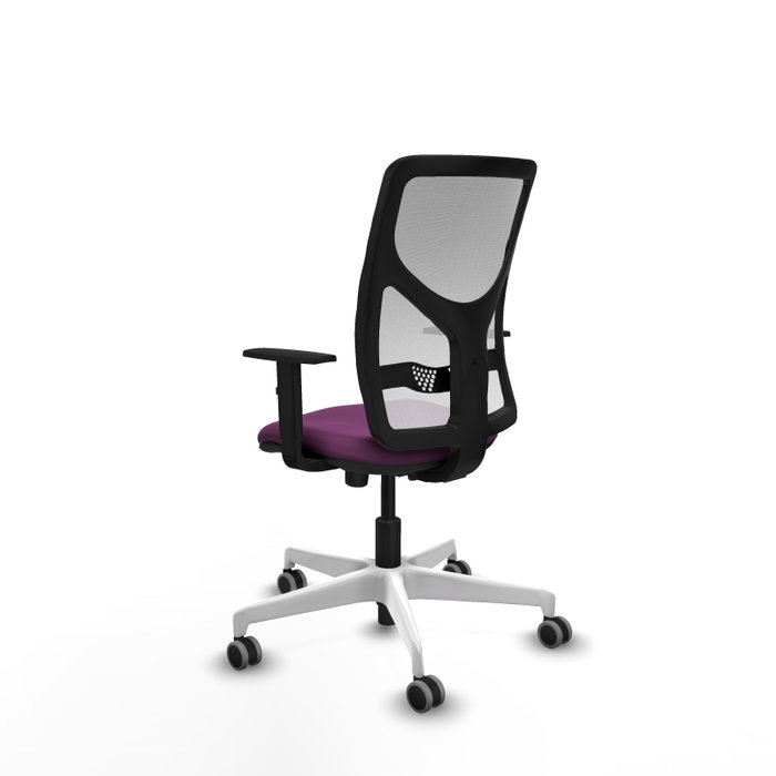 PIQUERAS Y CRESPO Silla de oficina Motilla con mecanismo Sincro, Morado y Blanco