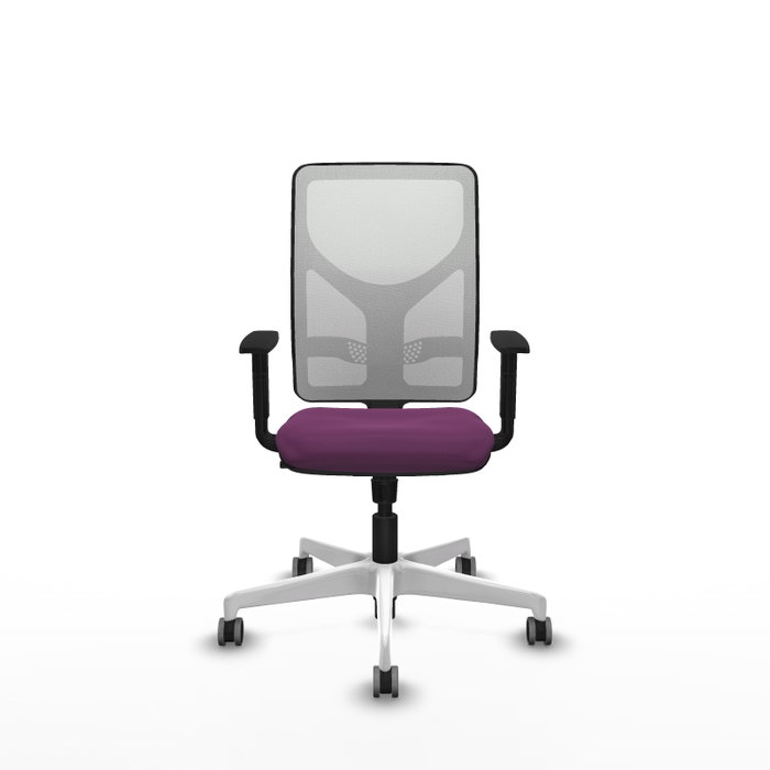 PIQUERAS Y CRESPO Silla de oficina Motilla con mecanismo Sincro, Morado y Blanco