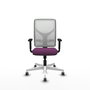 PIQUERAS Y CRESPO Silla de oficina Motilla con mecanismo Sincro, Morado y Blanco