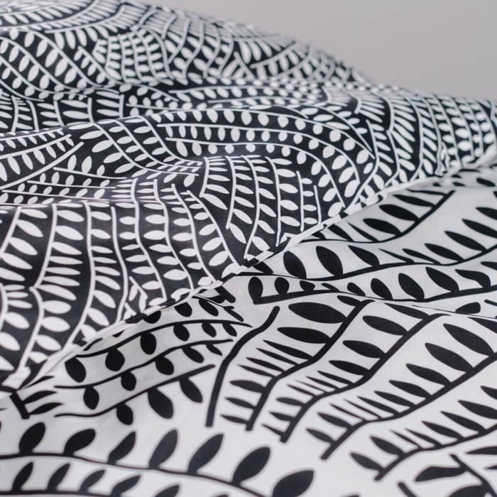 Today Juego de cama doble 240x200 cm Blanco y Negro