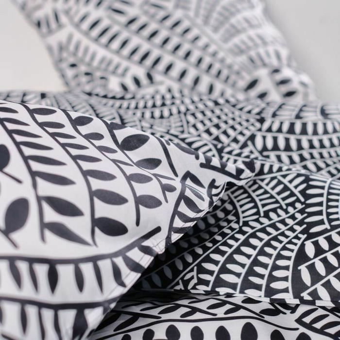 Today Juego de cama doble 240x200 cm Blanco y Negro