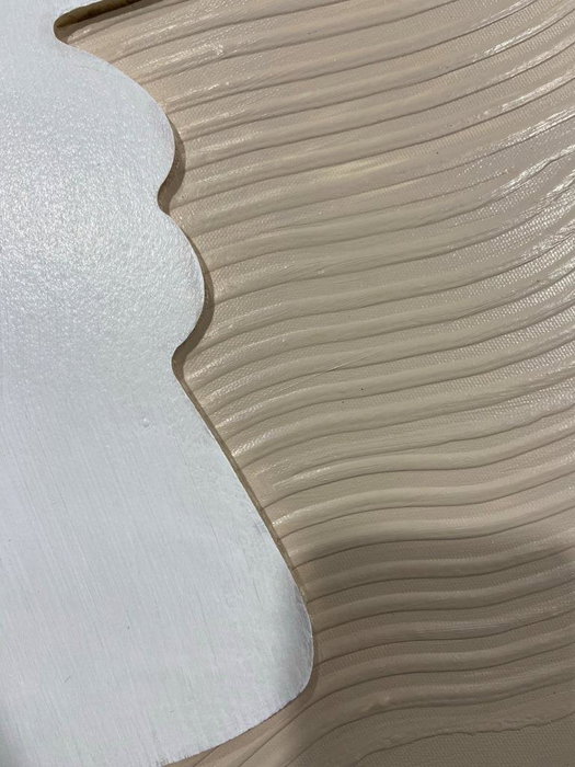 DKD Home Decor Cuadro Beige Blanco Estilo Escandi Lienzo Yeso Cara Abstracto 3 x 50 x 40 cm (4 Unidades)