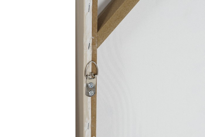 DKD Home Decor Cuadro Beige Blanco Estilo Escandi Lienzo Yeso Cara Abstracto 3 x 50 x 40 cm (4 Unidades)