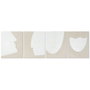 DKD Home Decor Set de 4 Cuadros Abstractos sobre Lienzo y Yeso 40x50x3 cm