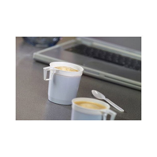 STARPAK Tazas de café desechables de 8 cm, 0,25 l, blanco STARPAK Tazas de café desechables de 8 cm, 0,25 l, blanco