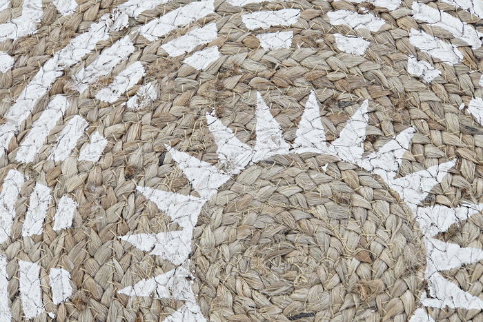 DKD Home Decor Alfombra Yute Mandala Marrón 200x200x0,75 cm