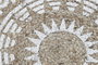 DKD Home Decor Alfombra Yute Mandala Marrón 200x200x0,75 cm