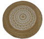 DKD Home Decor Alfombra Yute Mandala Marrón 200x200x0,75 cm