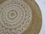DKD Home Decor Alfombra Yute Mandala Marrón 200x200x0,75 cm