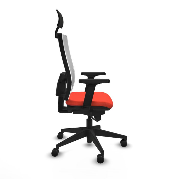 PIQUERAS Y CRESPO Silla de oficina Horna con mecanismo Sincro, Naranja oscuro y Blanco PIQUERAS Y CRESPO Silla de oficina Horna con mecanismo Sincro, Naranja oscuro y Blanco