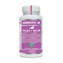 Airbiotic Vitamina D3 5000 UI + K2 100 ug, 60 Comprimidos