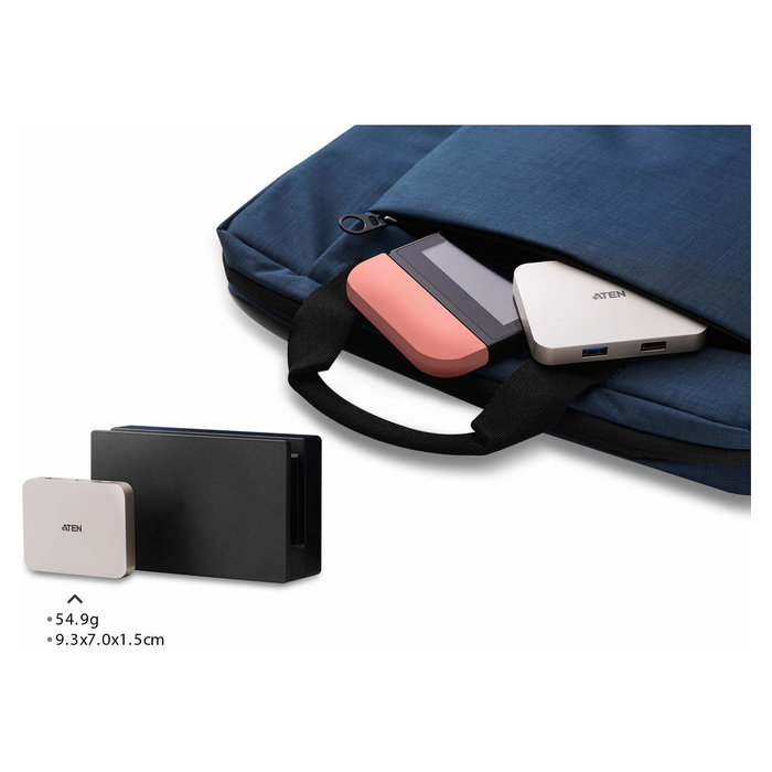 ATEN UH3235 USB-C Dock Mini 4K Ultra con Power Passthrough