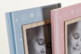 DKD Home Decor Set de 2 Marcos de Fotos Astro Dog 19x2x24 Rosa Palo y Azul Celeste
