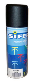 SIFER Pintura Spray Esmalte Acrílico Negro Mate 200ml